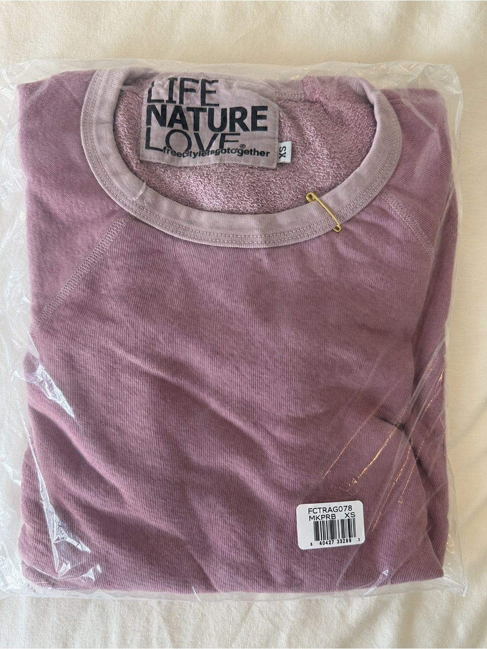 FREECITY Lucky Rabbit Sweatshirt Makeup Rabbit XS NWT - Picture 2 of 2